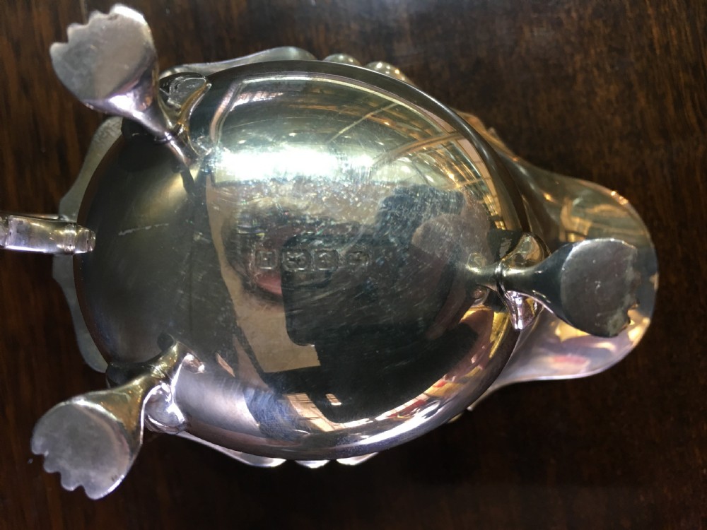 William Neale Ltd. Pair of Silver Sauce Boats with with Scroll Handles & Acanthus/Claw Feet Birmingham 1913 View VII