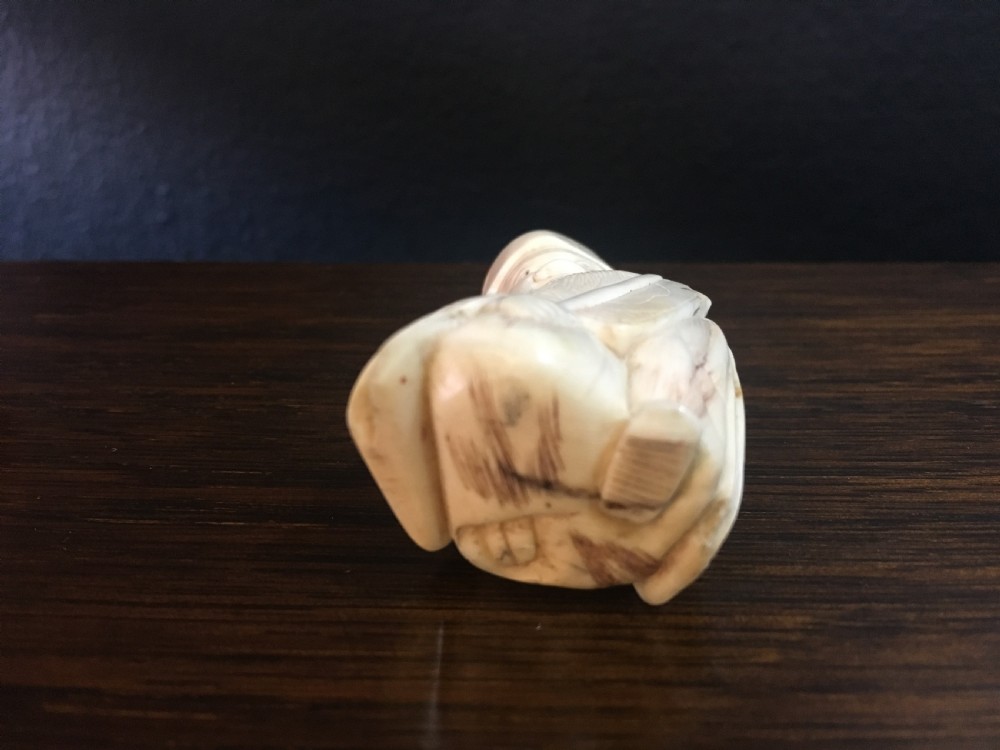 Chinese Ivory Okimono of a Sage C19th View III