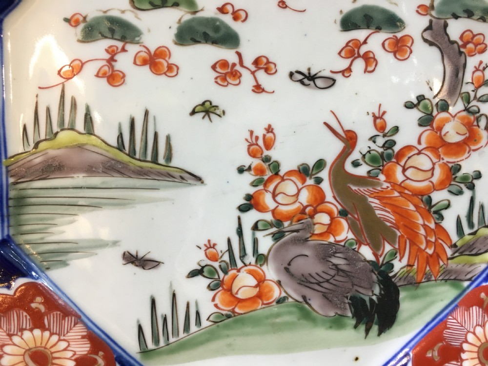 Meiji Period Imari Octagonal Charger C19th View II