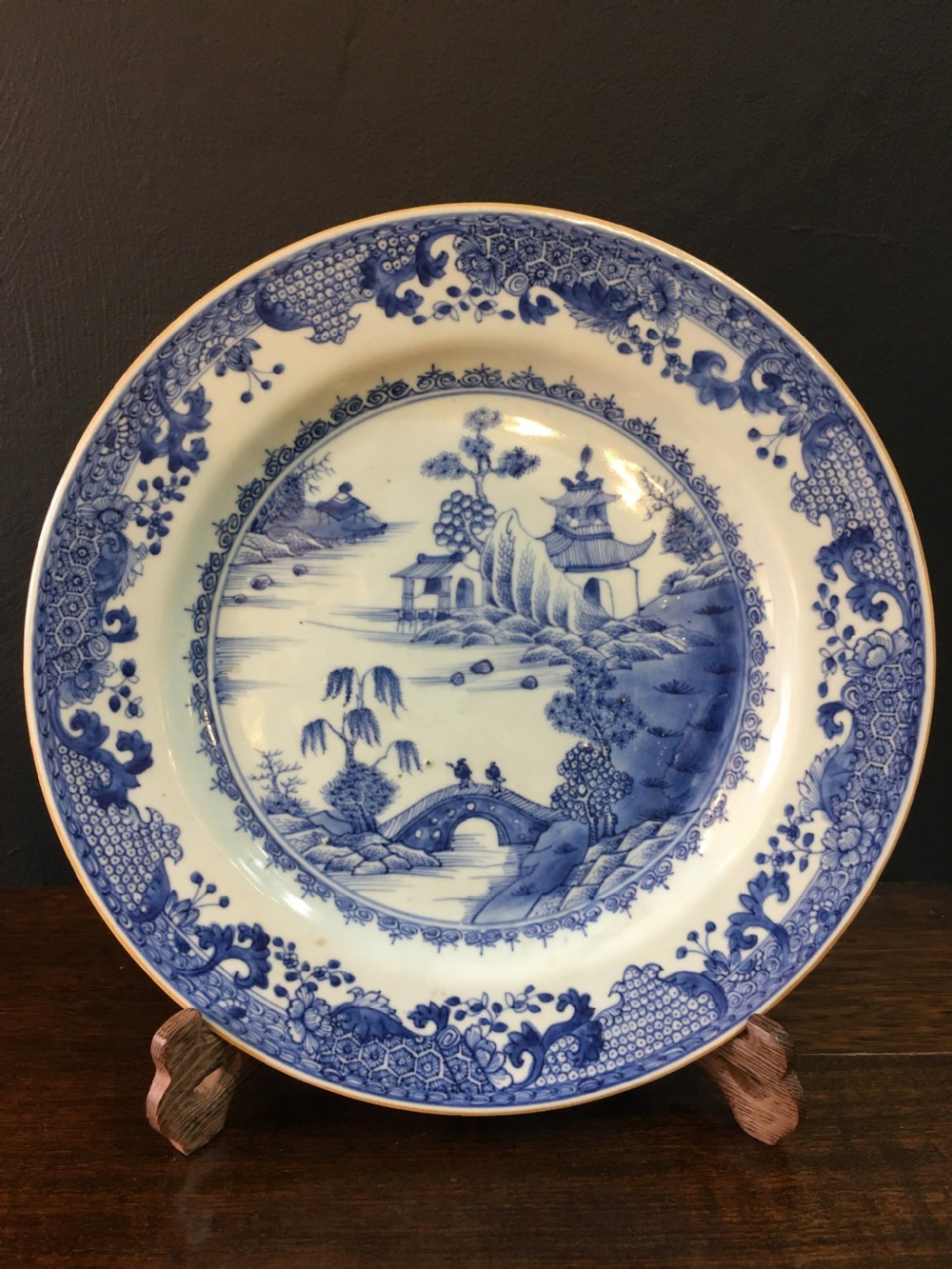Qianlong Blue & White Dish C18th