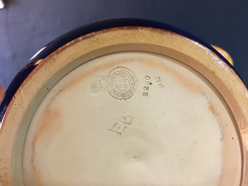 Pair of Royal Doulton Vases Makers Mark E.B c1922-1927 View III
