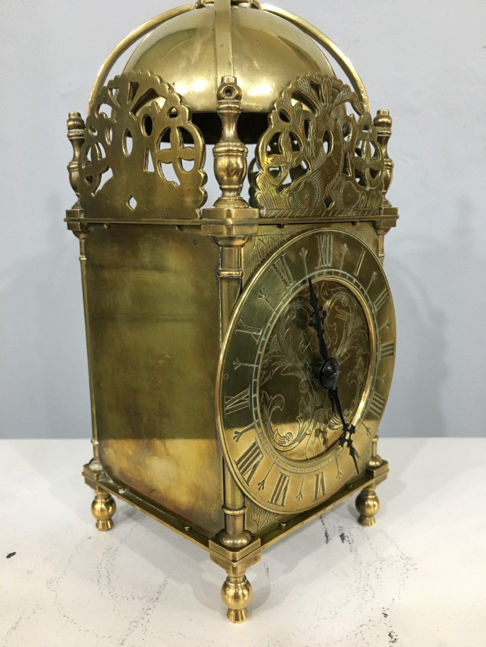 8 Day Lantern Clock With French Carriage Clock Movement - Fully Serviced 12mth Guarantee View IV