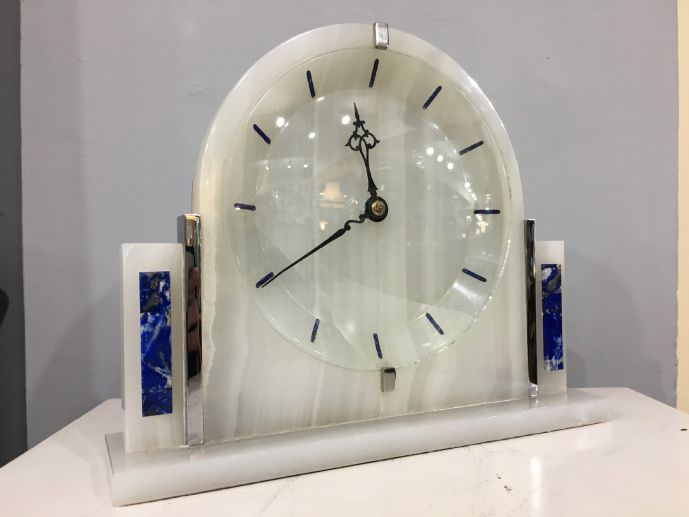 Art Deco Stylish 8 Day Marble Bracket Clock c1920