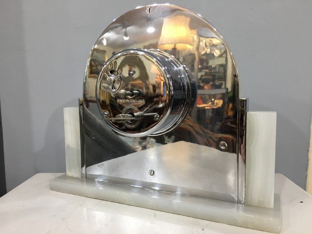 Art Deco Stylish 8 Day Marble Bracket Clock c1920 View II