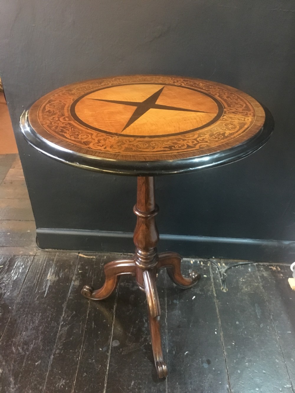 Victorian Rosewood Circular Tripod Side Table