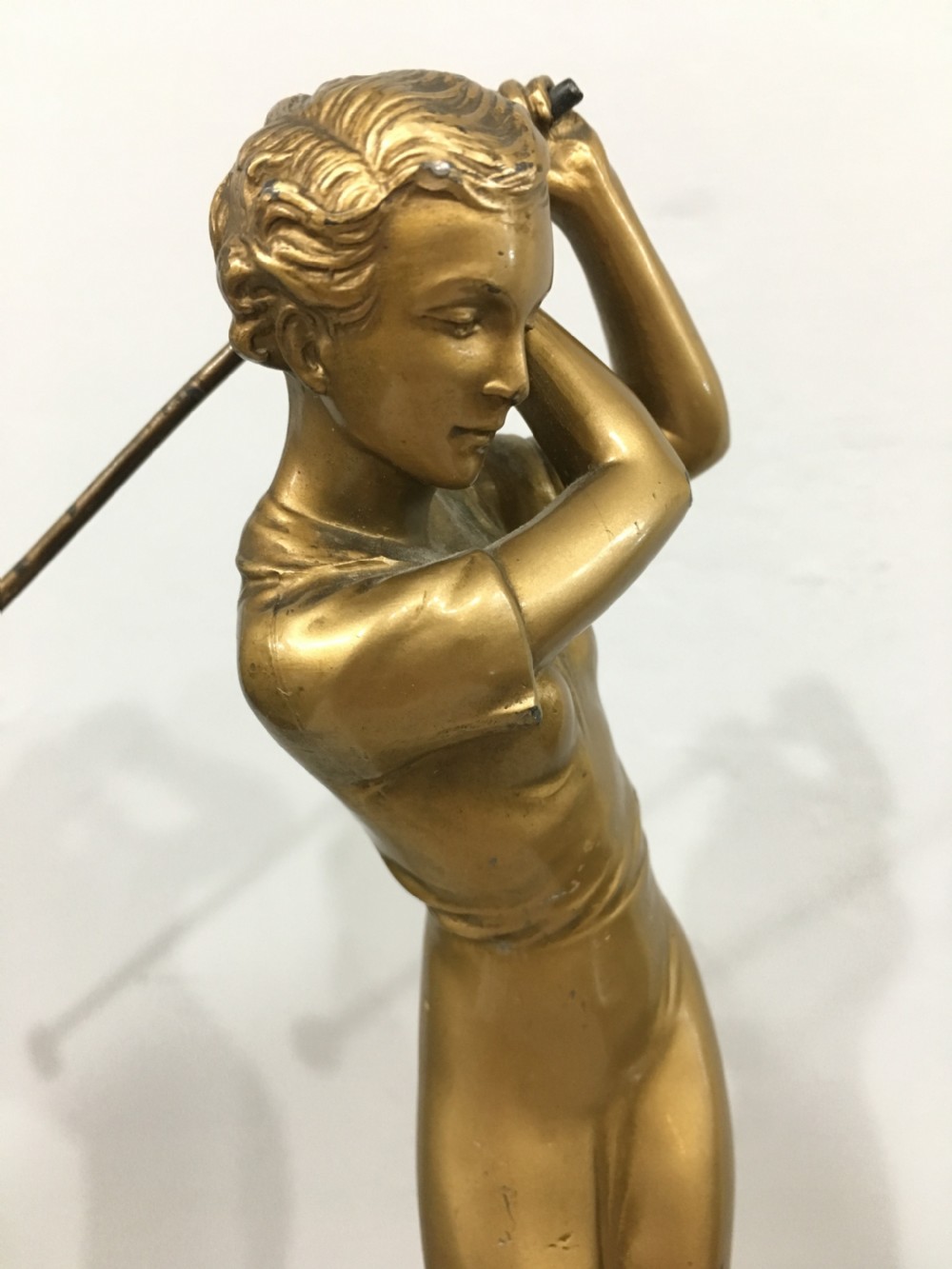 Joseph Lorenzl Art Deco Original Casting of Female Golfer c1920-30 View II