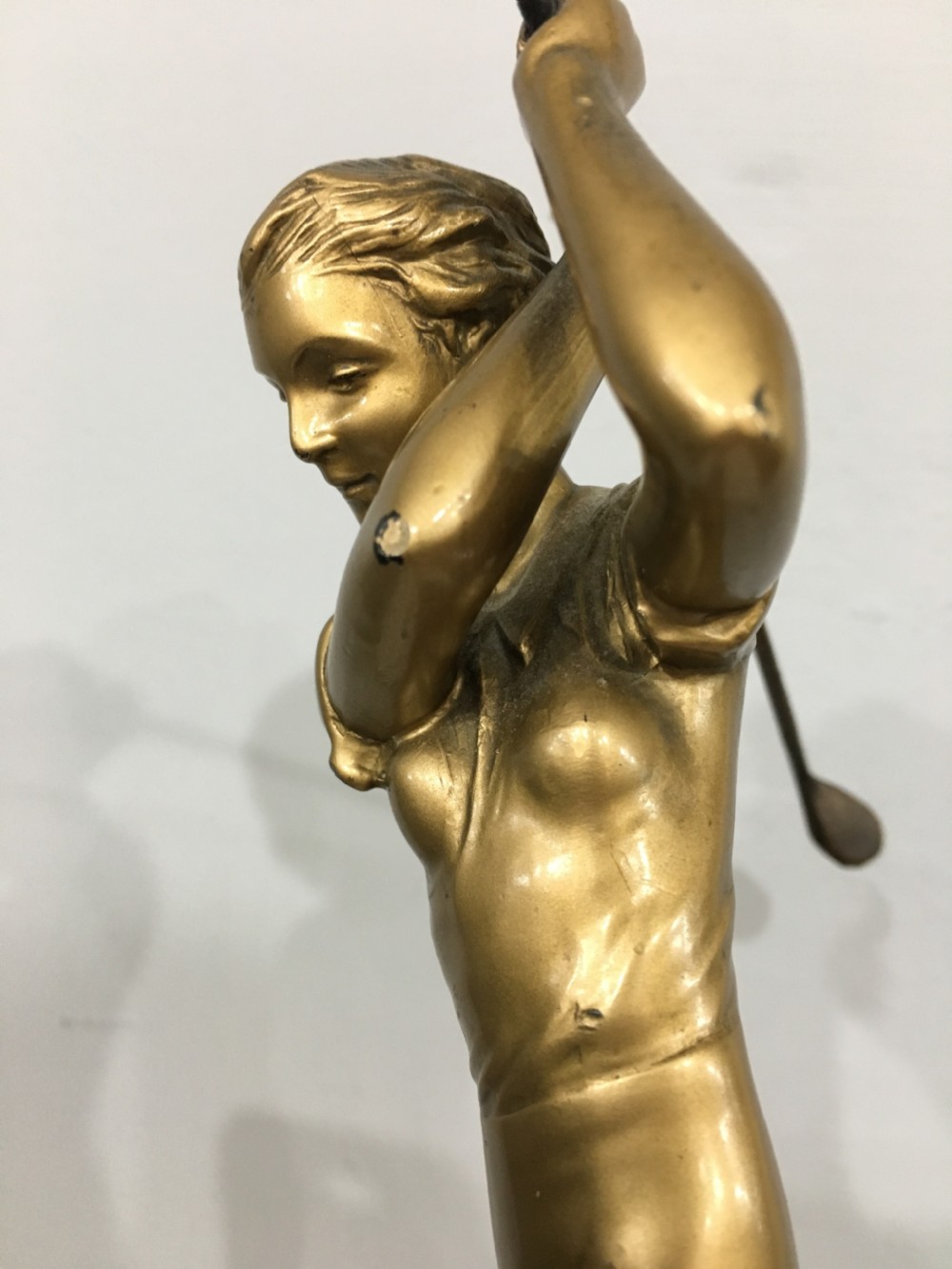 Joseph Lorenzl Art Deco Original Casting of Female Golfer c1920-30 View IV