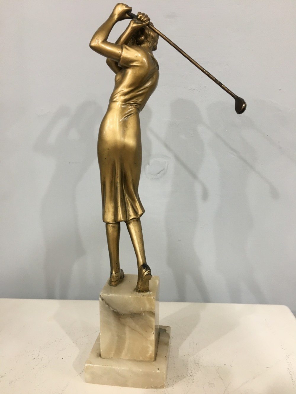 Joseph Lorenzl Art Deco Original Casting of Female Golfer c1920-30 View V
