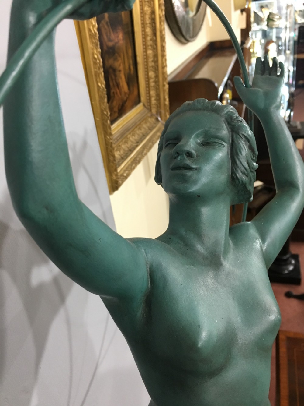 Boutarel, Original French Art Deco Bronze Hoop Dancer c1930 View IV