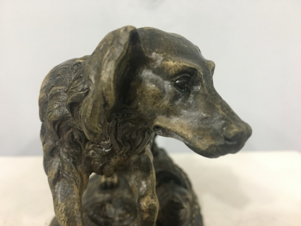 Original Bronze Casting of a Hunting Dog C19th View V