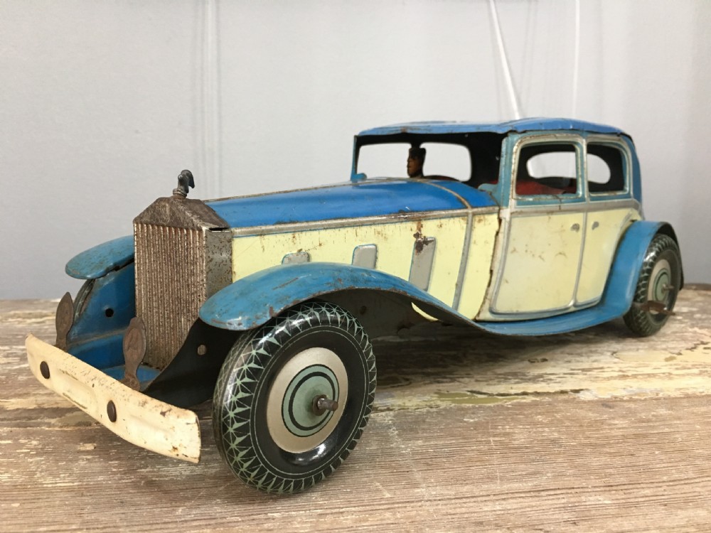 Wells 1930's Tinplate Clockwork Limousine Car View V