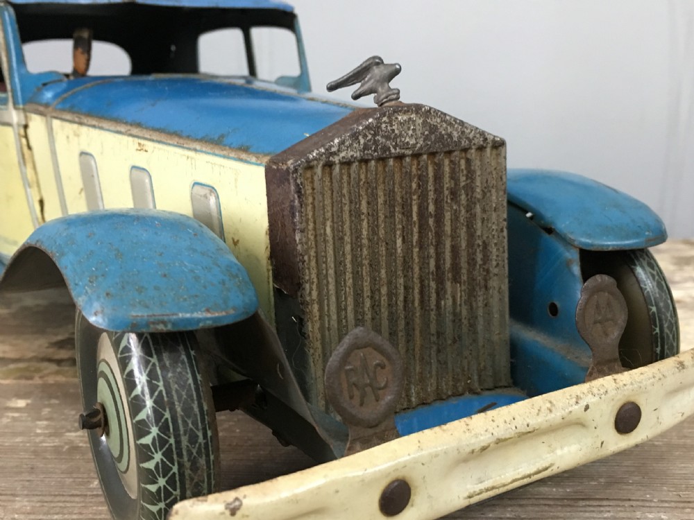 Wells 1930's Tinplate Clockwork Limousine Car View VI