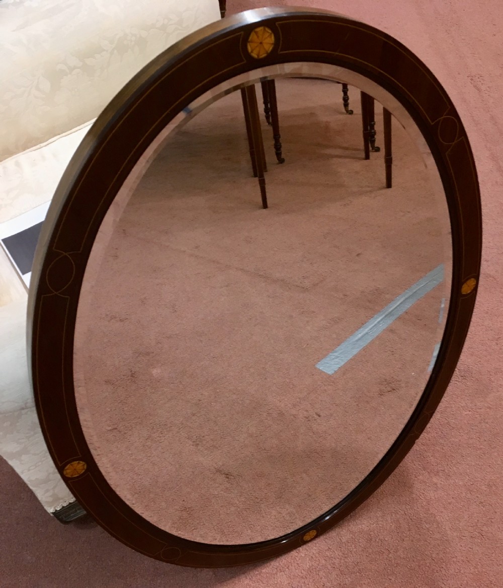 Edwardian Mirror with Mahogany Frame c. 1910 View III