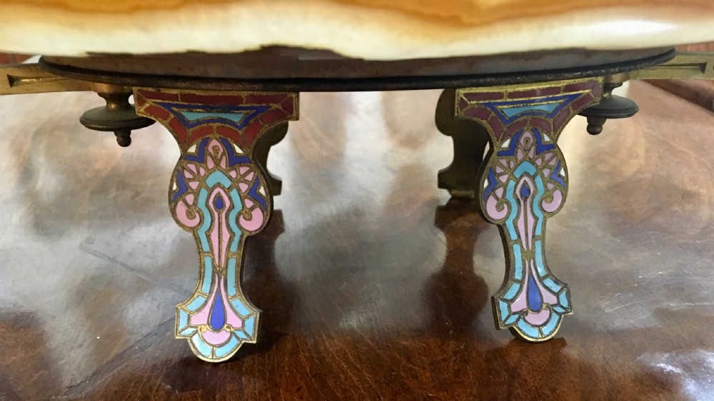 Champleve Enamel Bronze & Onyx Tazza View IV