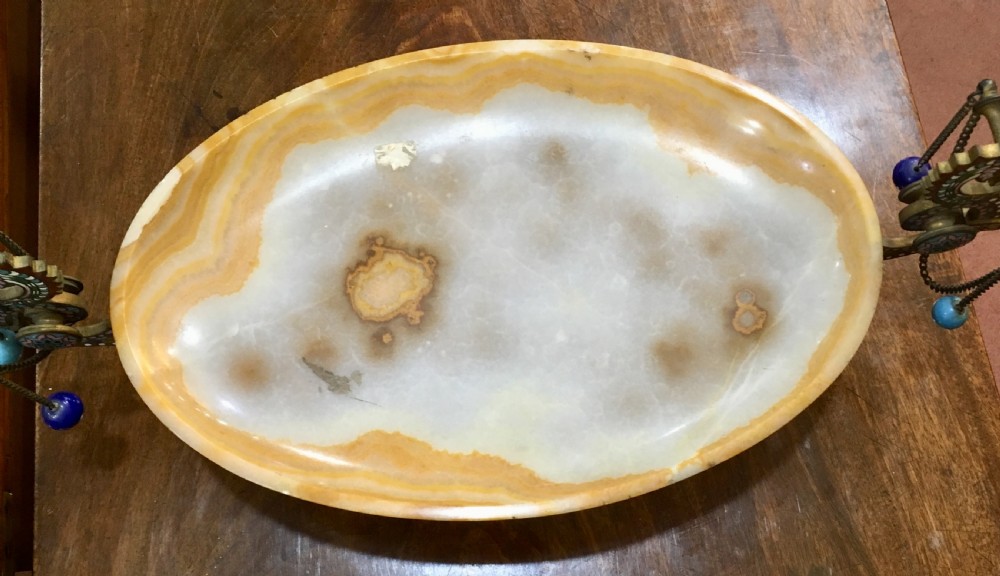 Champleve Enamel Bronze & Onyx Tazza View VI