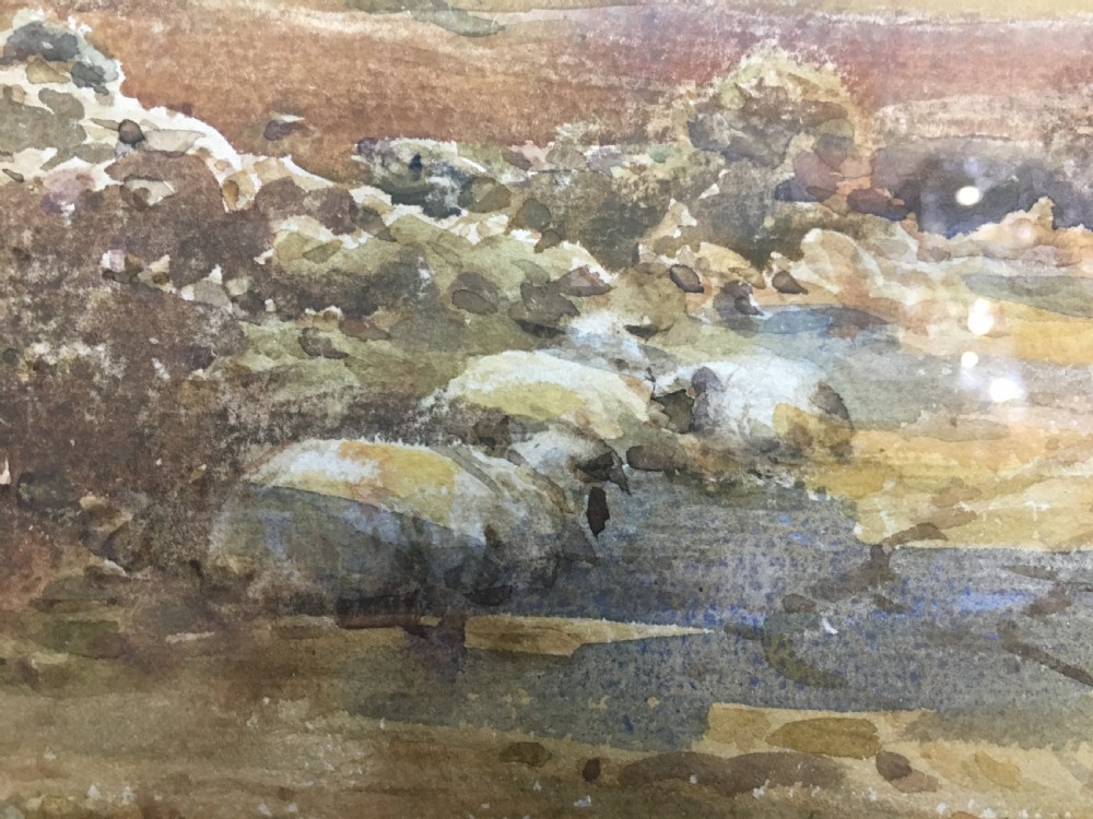 Claude Hayes (1852-1922) Watercolour of a Rural Landscape with Sheep C19th View III