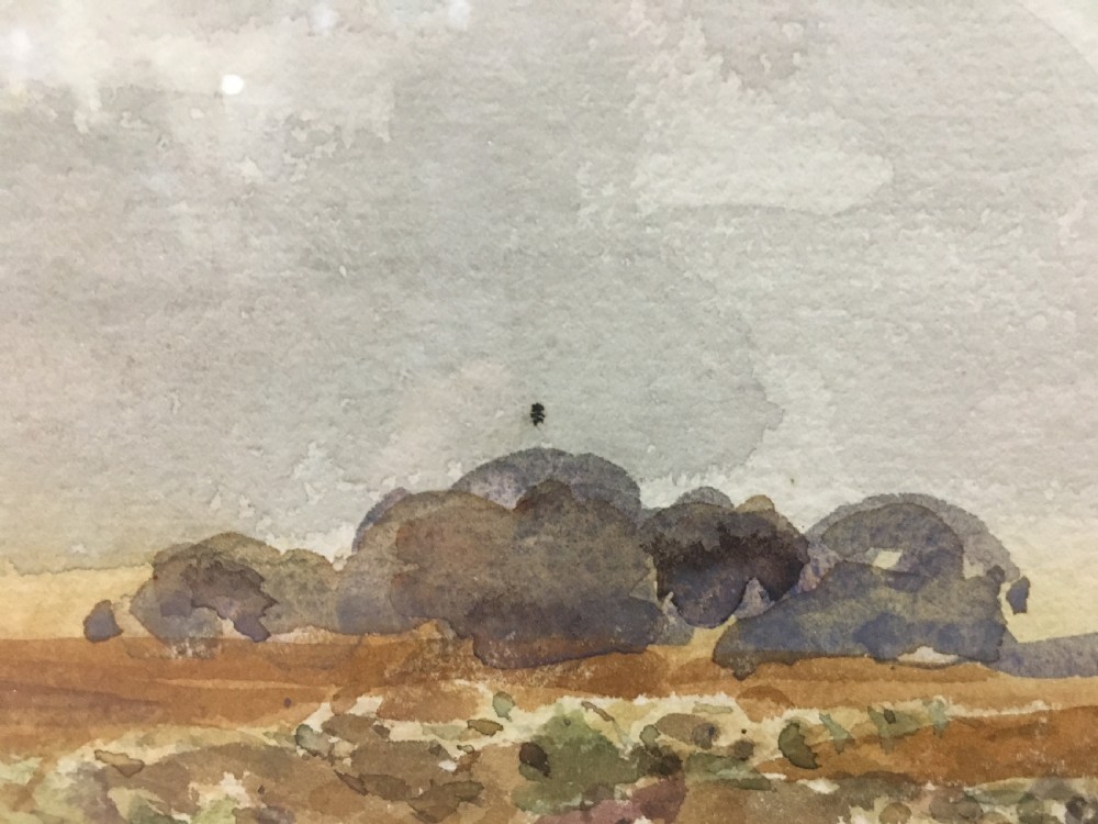Claude Hayes (1852-1922) Watercolour of a Rural Landscape with Sheep C19th View V