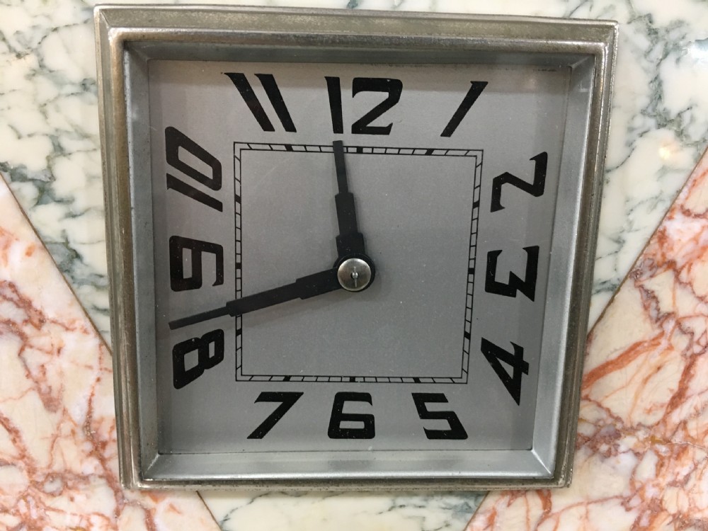 Original French Art Deco Clock with Lioness c1920-30 View II