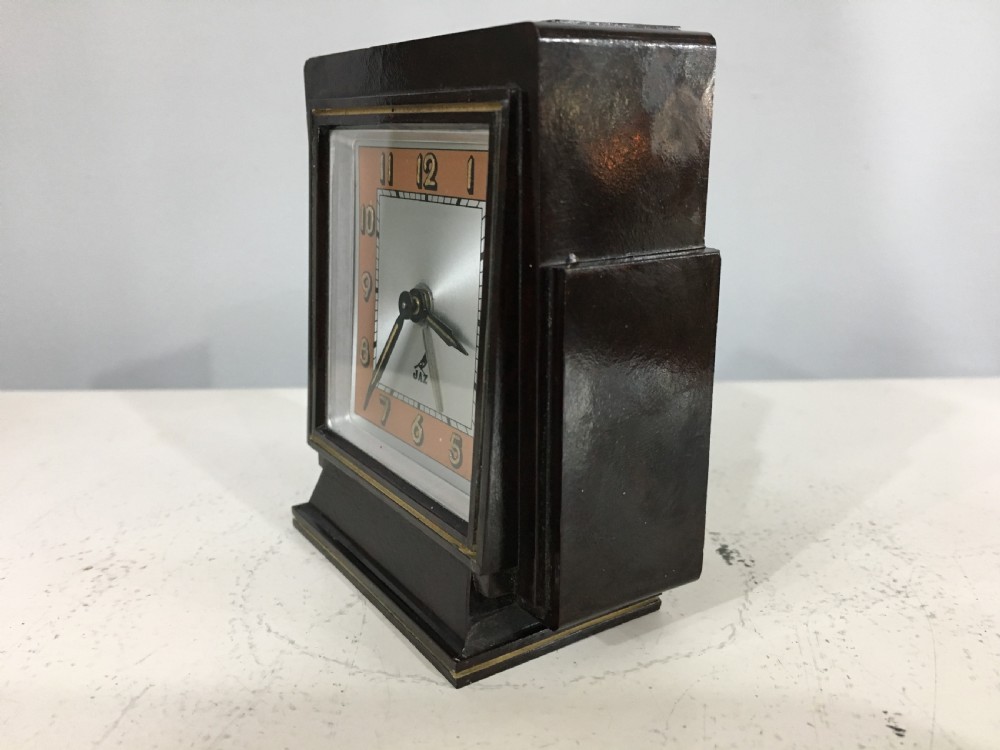 Jaz French Art Deco Bakelite Alarm Clock c1930 View II