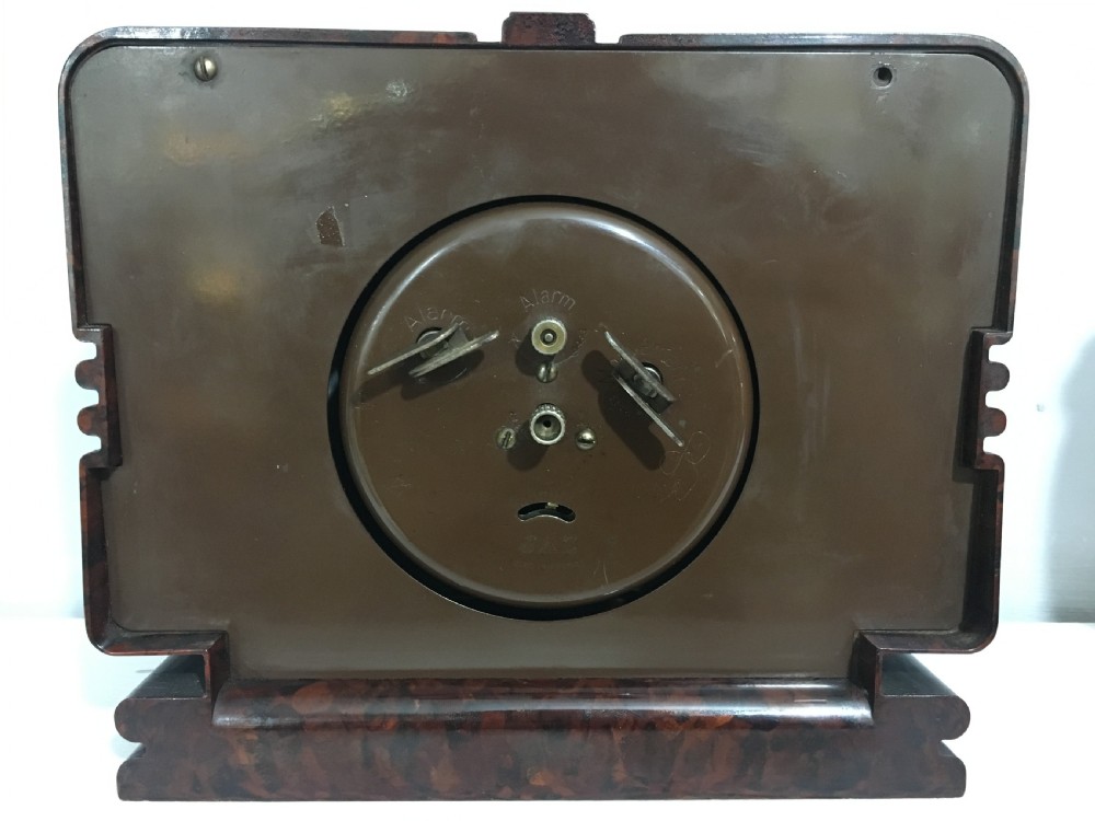Original French Art Deco Jaz Bakelite Alarm Clock c1930s View IV