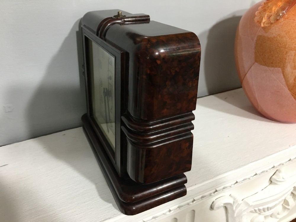 Original French Art Deco Jaz Bakelite Alarm Clock c1930s View VIII