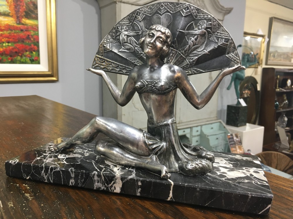 Original French Art Deco Fan Dancer c1920-30