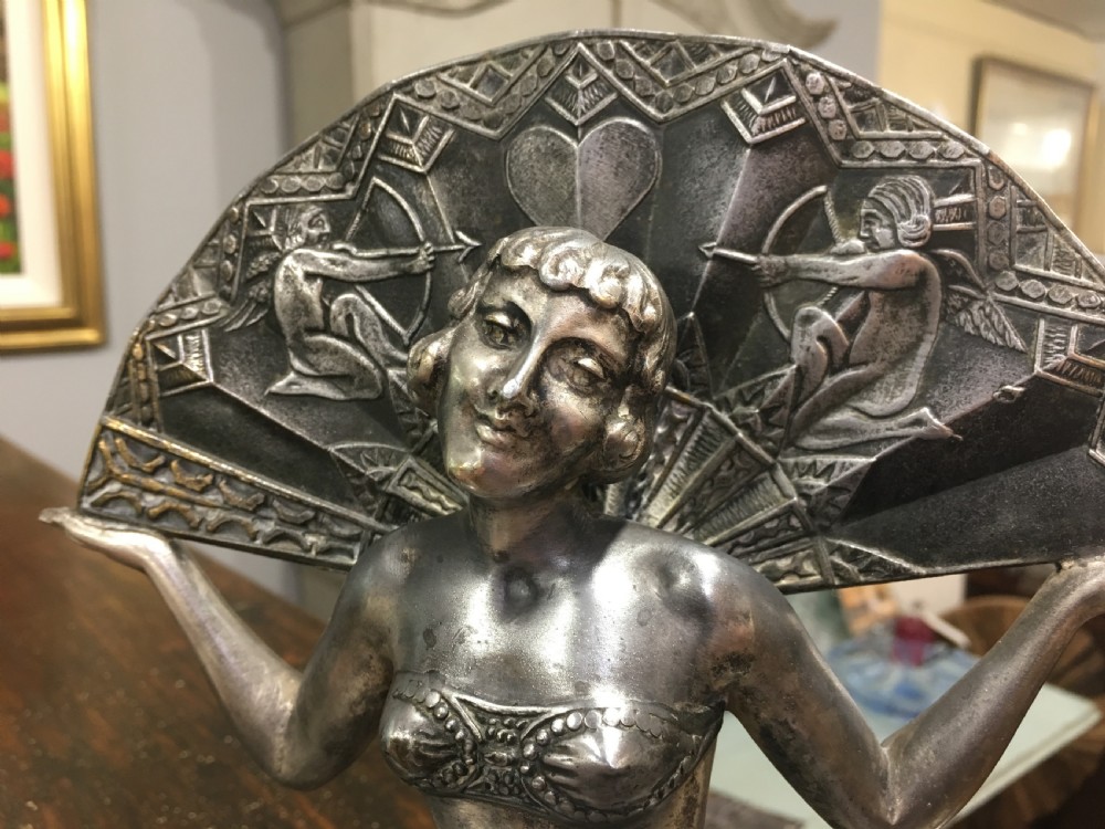 Original French Art Deco Fan Dancer c1920-30 View II