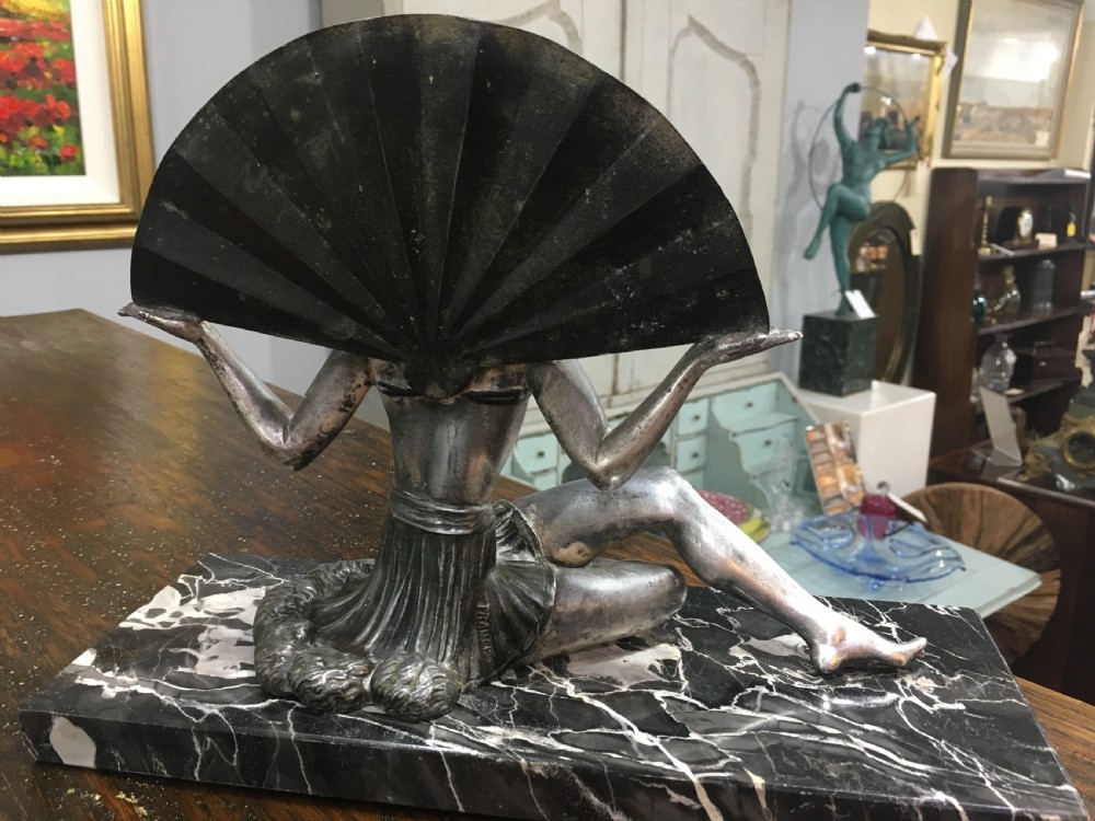 Original French Art Deco Fan Dancer c1920-30 View IV