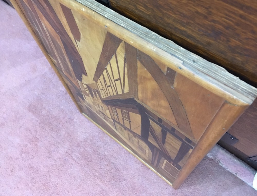 'The Shambles' York, Rowley Gallery Style Marquetry Street Scene c. 1930 View VIII
