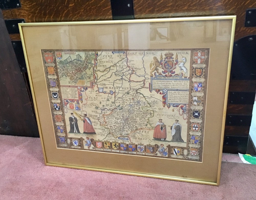 1610 Map of Cambridge by John Speed