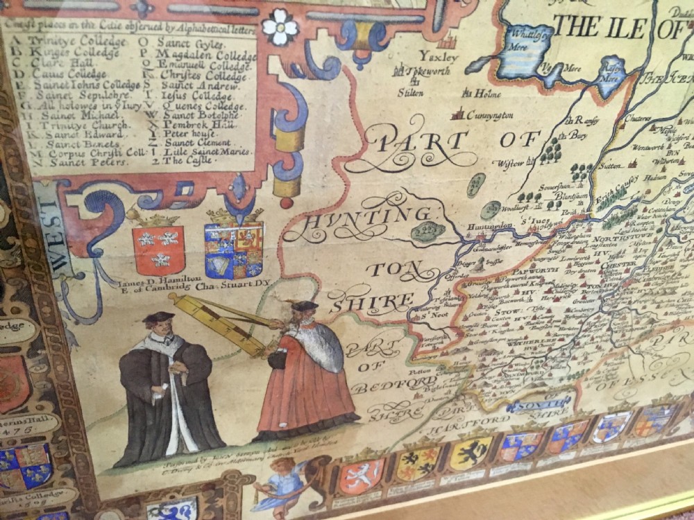 1610 Map of Cambridge by John Speed View VI