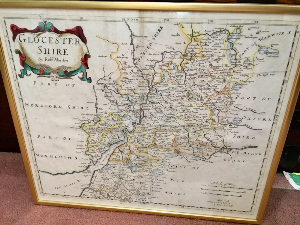 1695 Map of Gloucestershire by Robert Morden View II