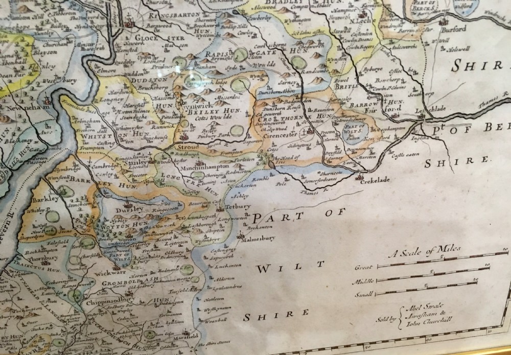 1695 Map of Gloucestershire by Robert Morden View VII