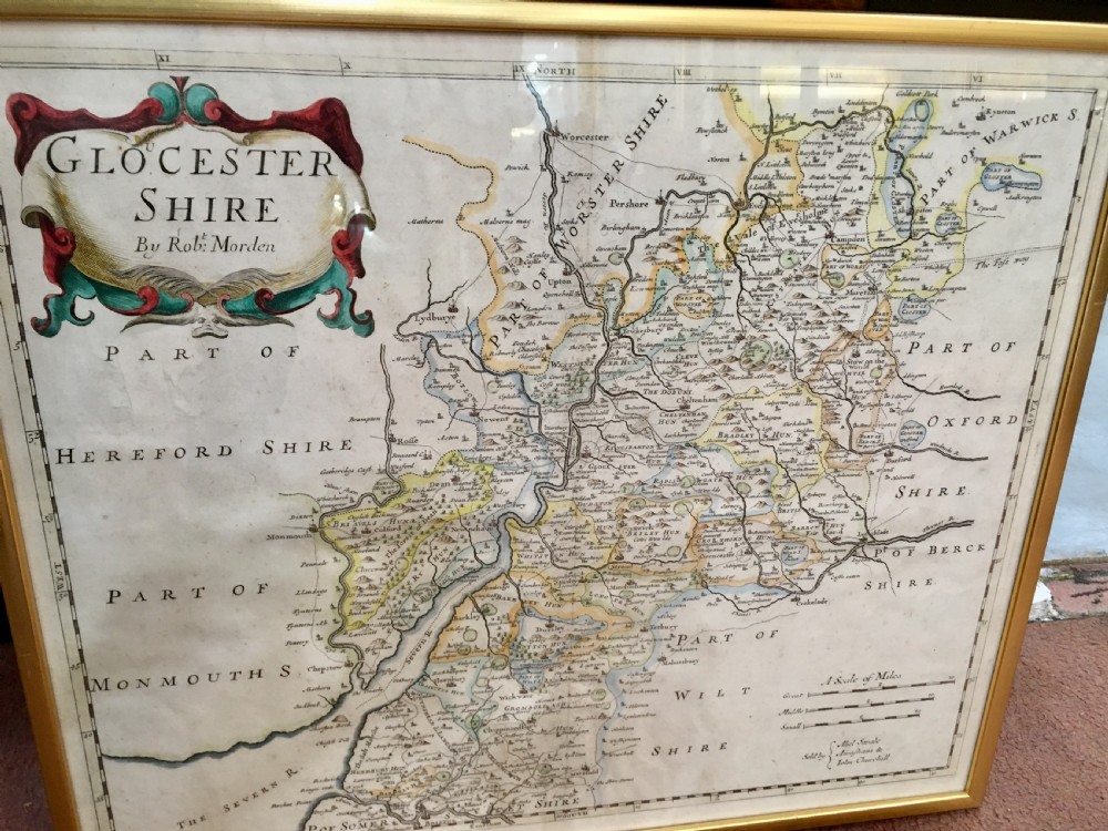 1695 Map of Gloucestershire by Robert Morden View VIII