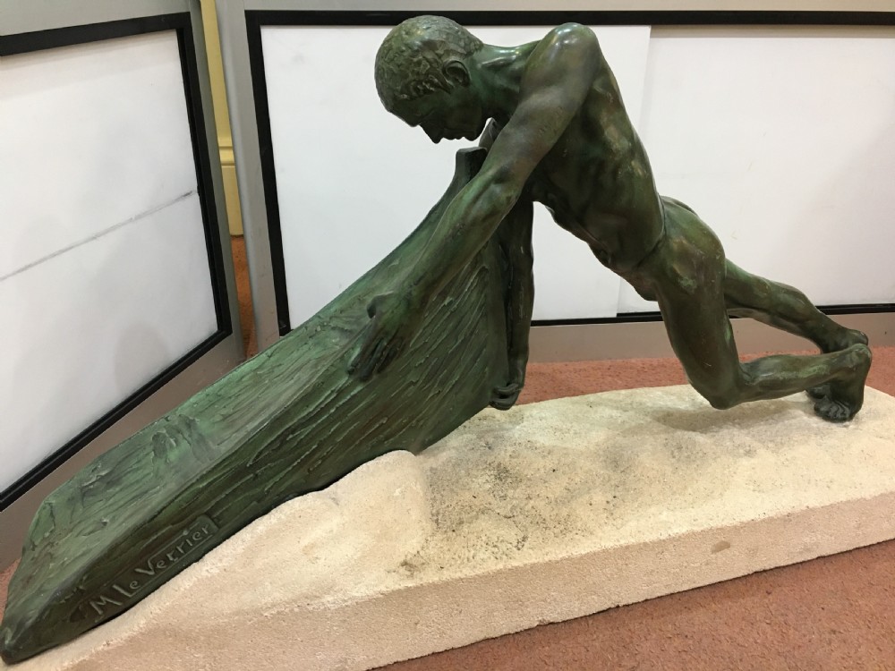 Max Le Verrier Original French Art Deco Sculpture c1920-30 View VIII