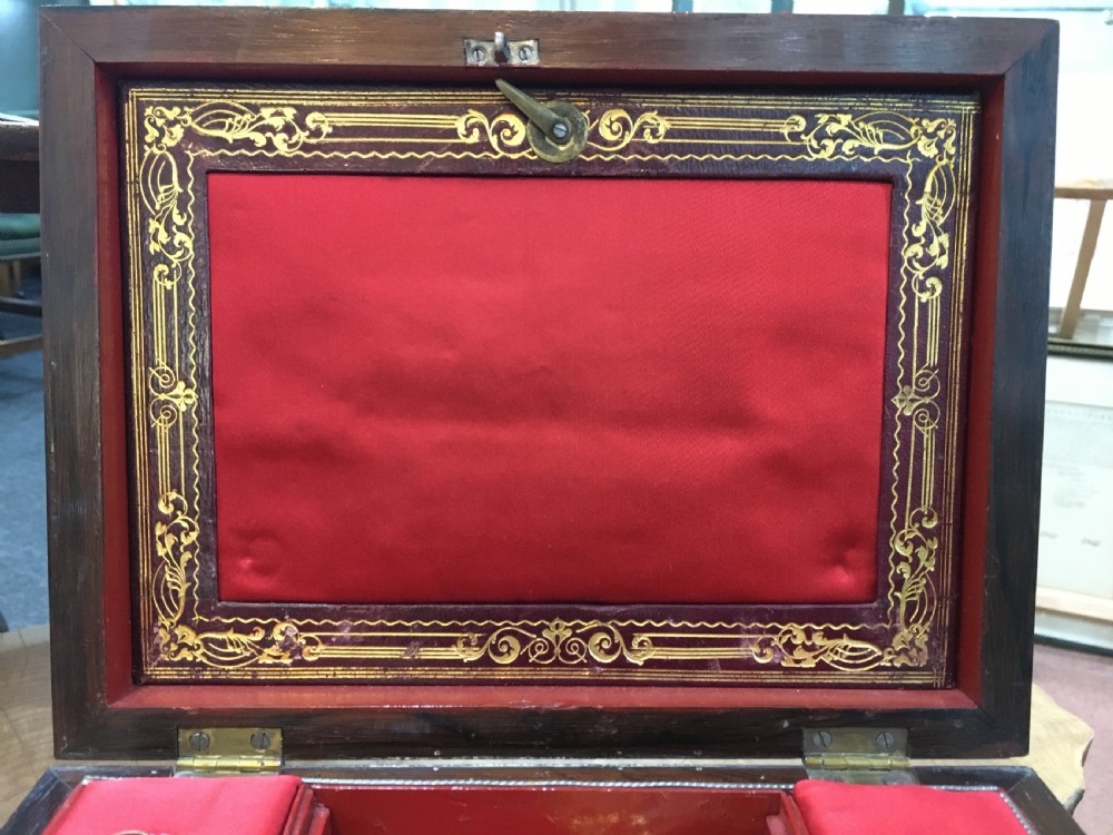 Victorian Sewing Box Rosewood with Mother of Pearl Inlay View IV