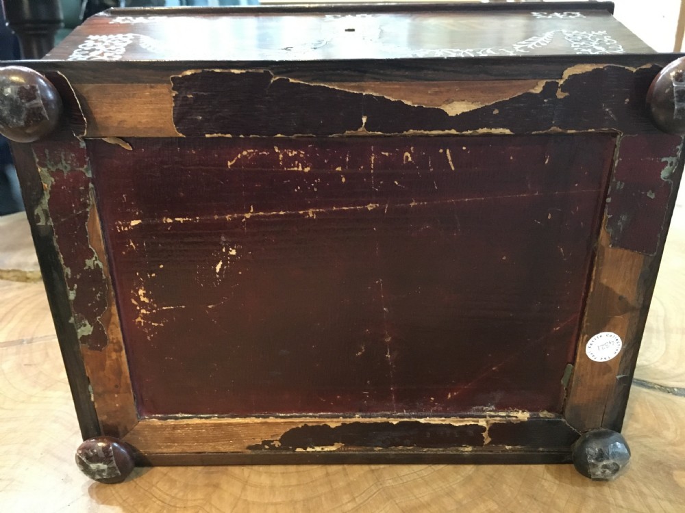 Victorian Sewing Box Rosewood with Mother of Pearl Inlay View VIII