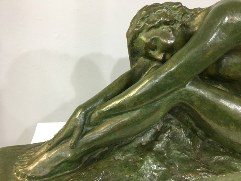 Amadeo Gennarelli (Italian 1881-1943) French Art Deco Bronze Girl c1920-30 View III