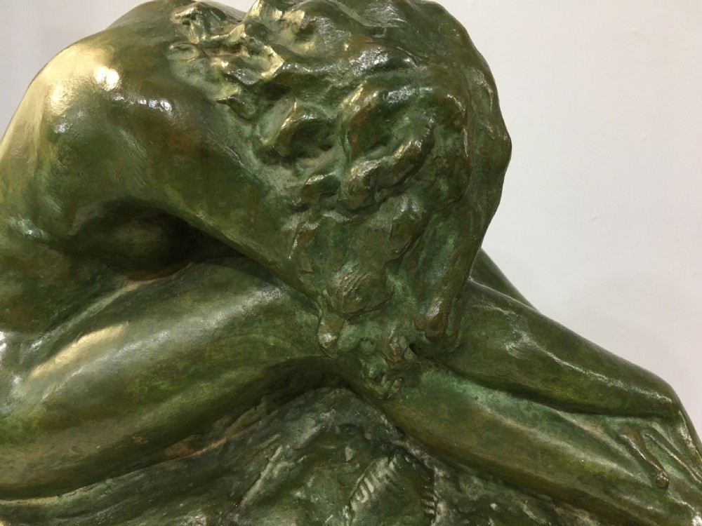 Amadeo Gennarelli (Italian 1881-1943) French Art Deco Bronze Girl c1920-30 View VI