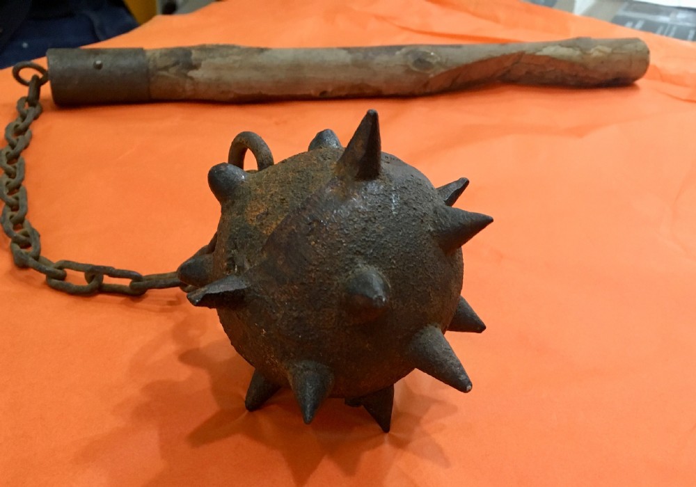 German WW1 Trench Fighting Mace Flail View III