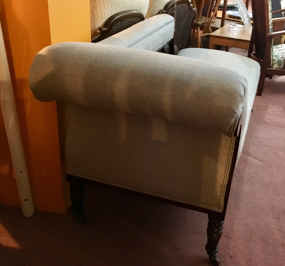 Late Victorian/Edwardian Chaise Longue with Boxwood Inlay c.1900 - 10 View VIII
