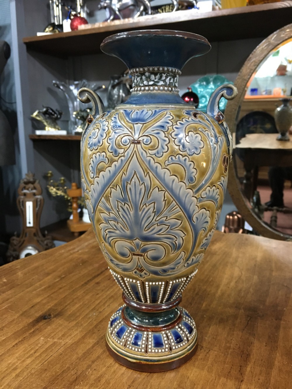 Doulton Lambeth Vase decorated by Eliza Simmance 1886