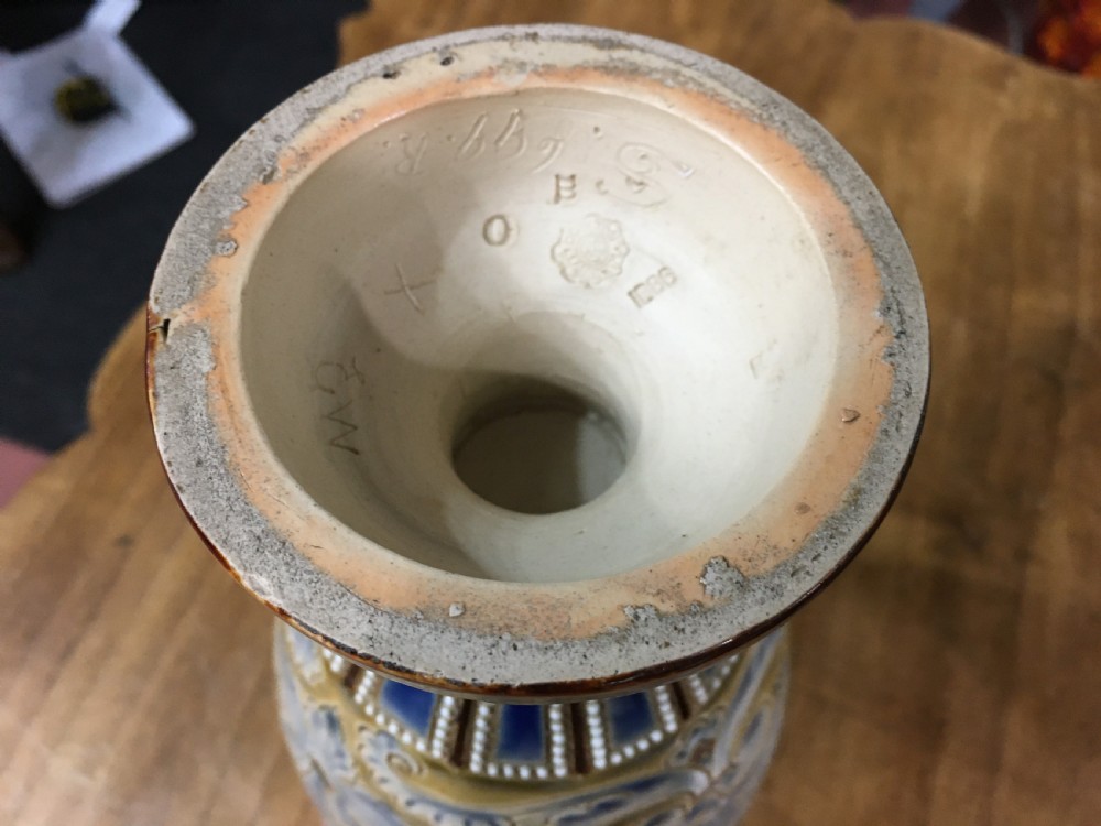 Doulton Lambeth Vase decorated by Eliza Simmance 1886 View IX