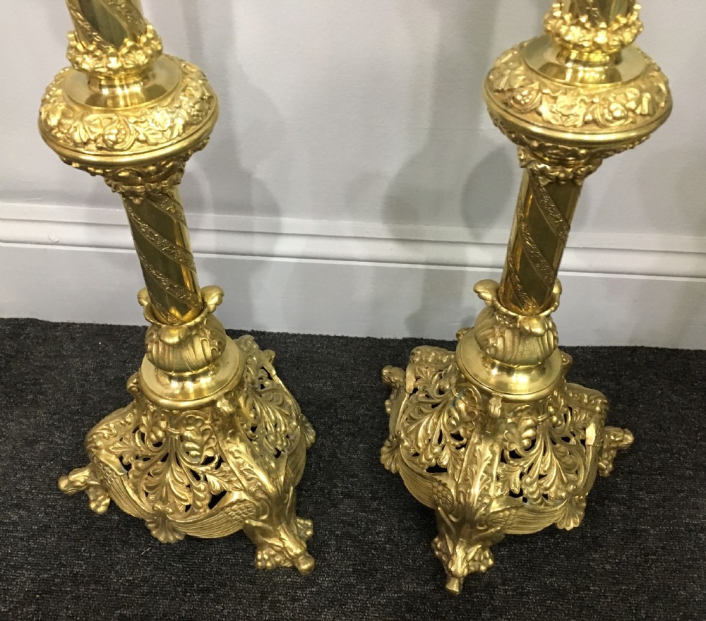 Large Pair of Church Lamps c.1880 View IV