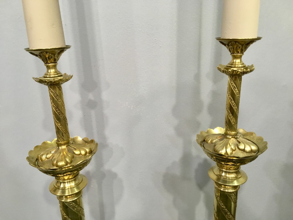 Large Pair of Church Lamps c.1880 View V