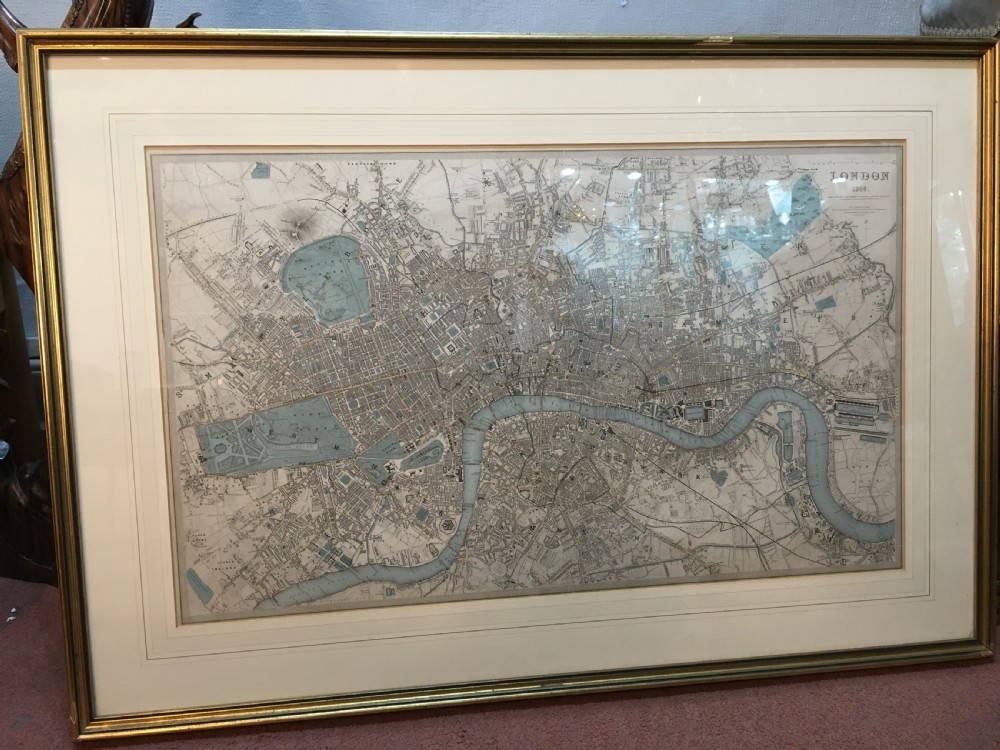 Original 1846 Map of Central London View VIII