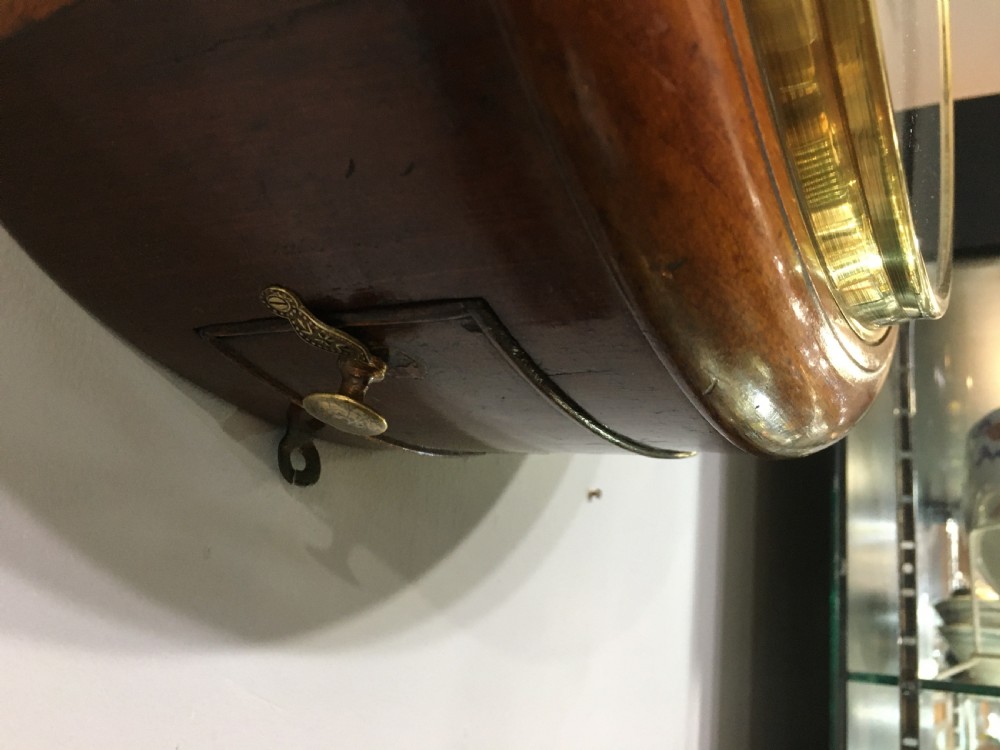 Ex Pub Wall Clock, Fusee Movement, Mahogany Case C19th View III