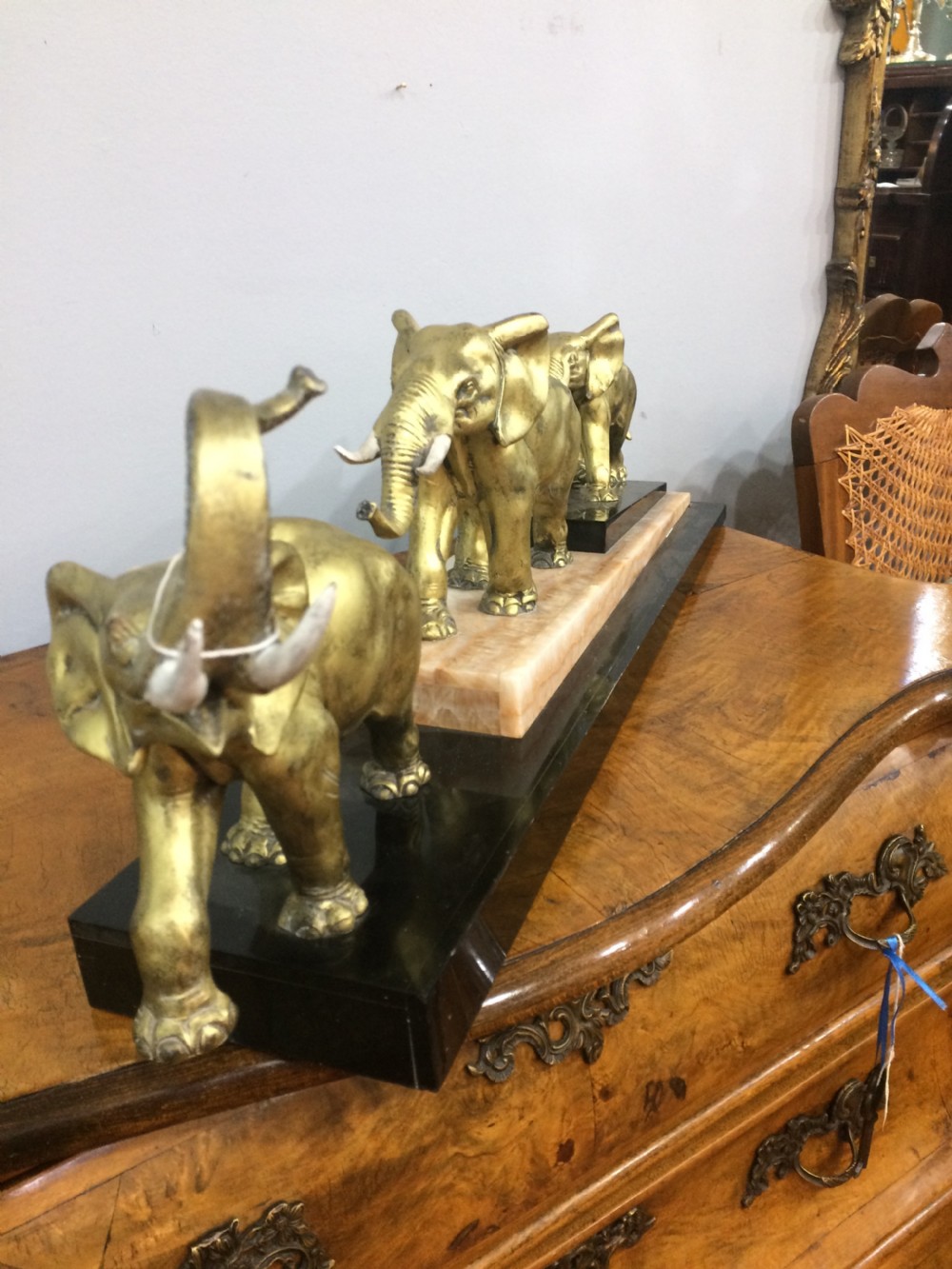 French art deco family of elephants c.1920 View V