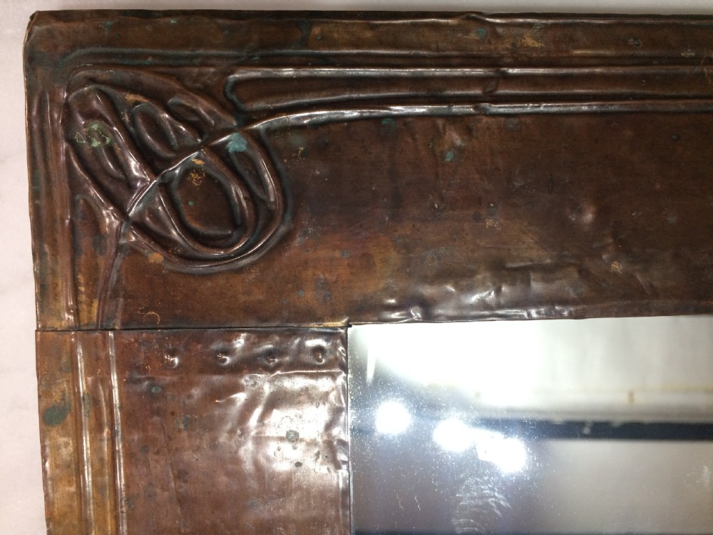 Glasgow school arts and crafts copper mirror c.1910 View III