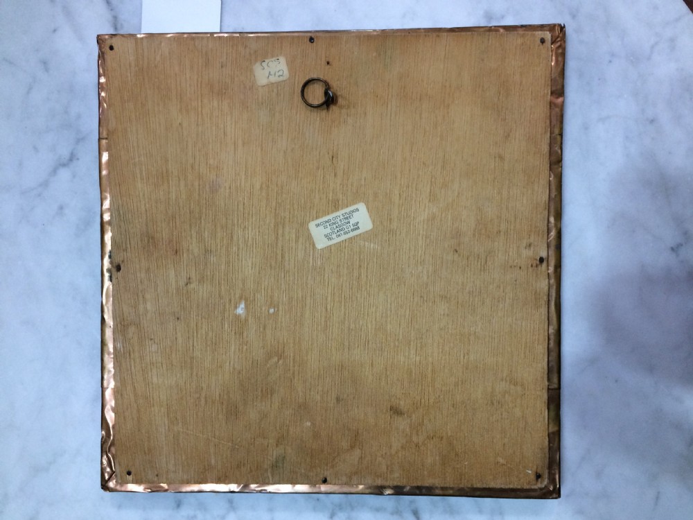 Glasgow school arts and crafts copper mirror c.1910 View V